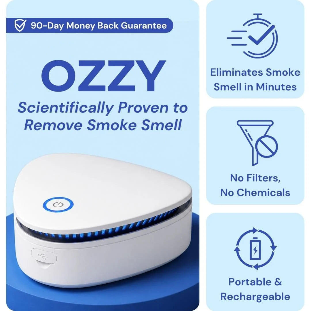 Ozzy Eliminate Smoke, Pet & Kitchen Odors in 1-Click